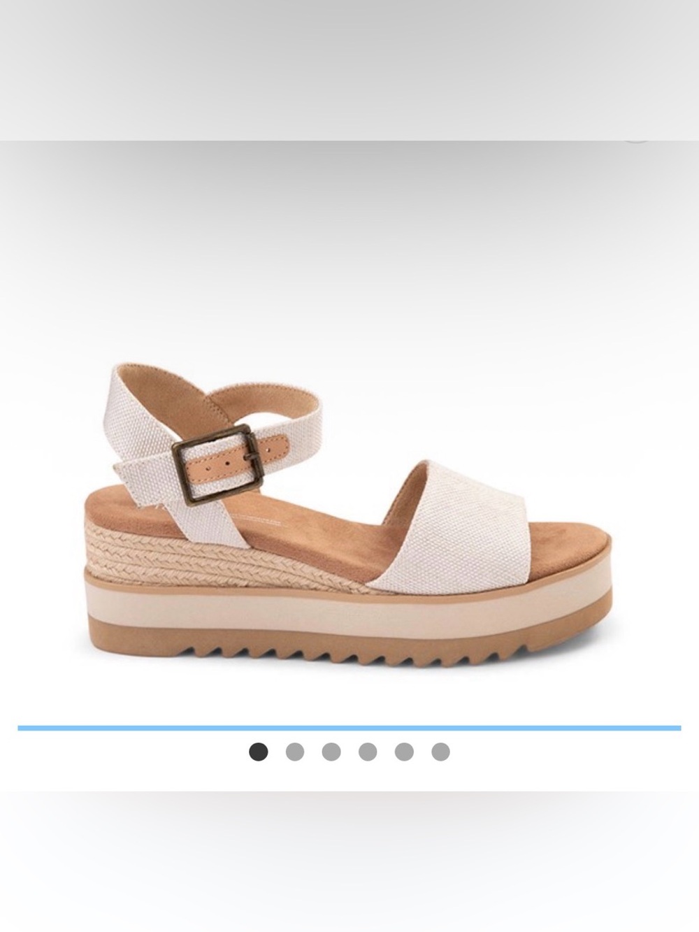 Womens TOMS Diana Wedge Sandal - Natural